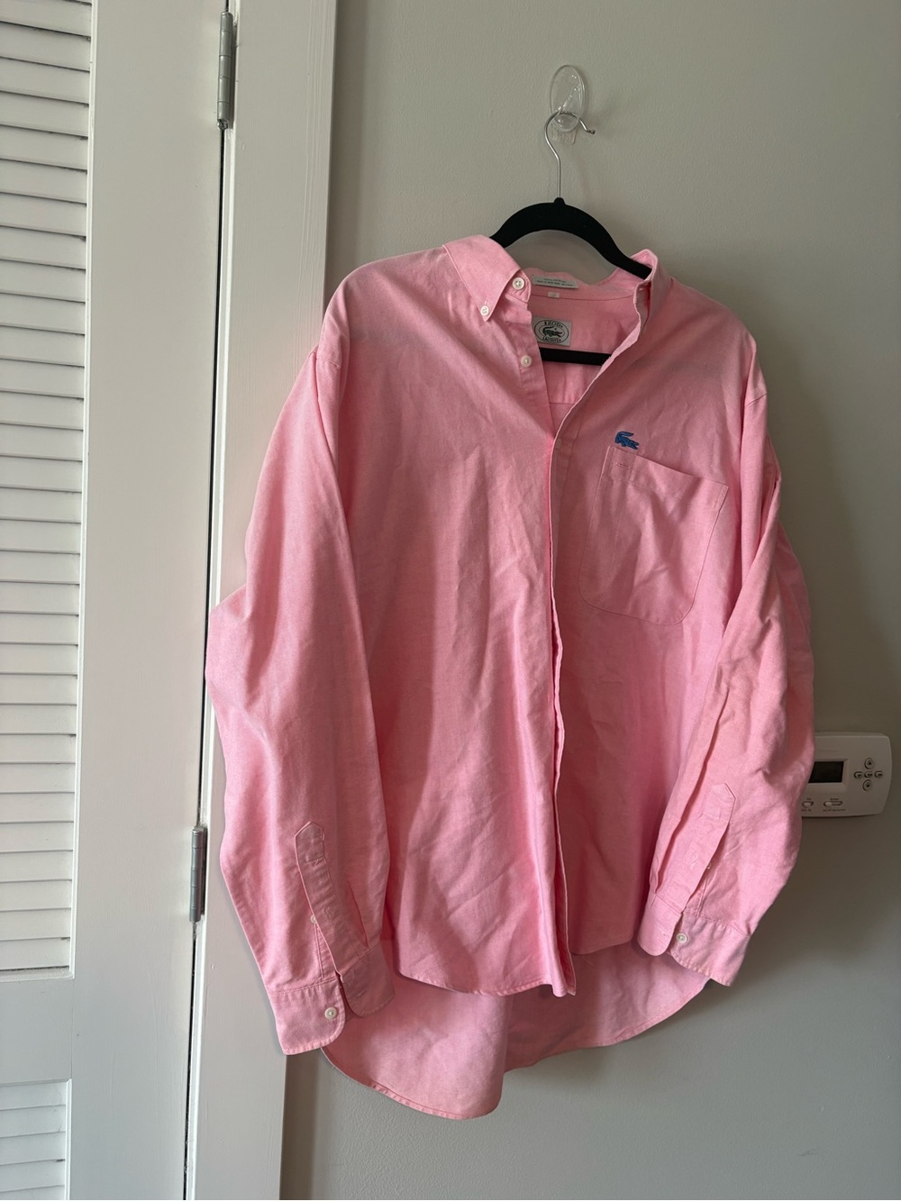 VINTAGE Lacoste Pink Oxford Button-Down Shirt - Men's